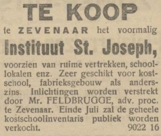 Advertentie: De Maasbode 07-07-1913.